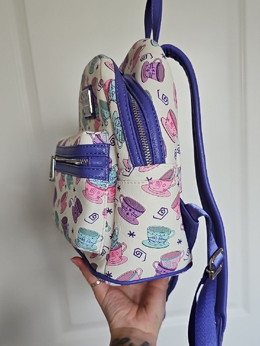 Disney Loungefly Mini Backpack Alice In Wonderland Mad Tea Party Rare - Picture 6 of 10